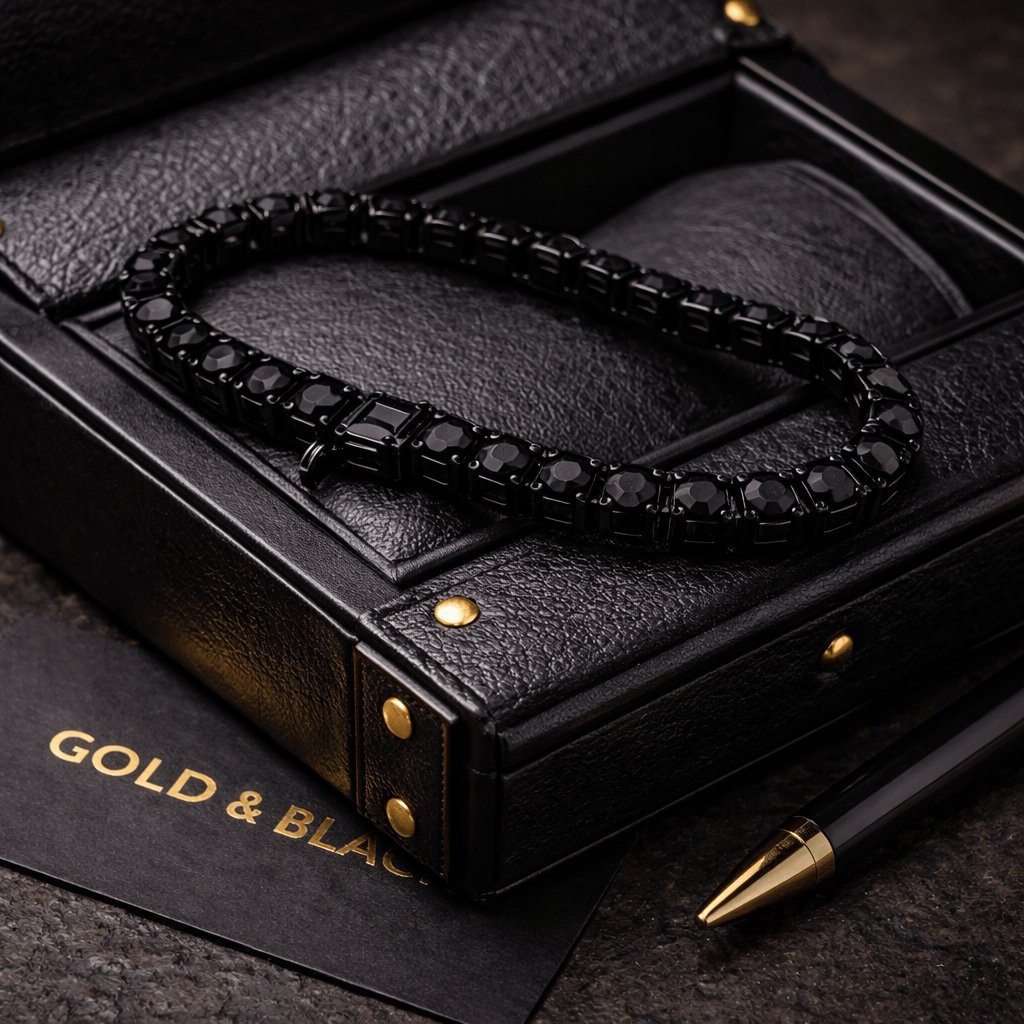 18k Onyx Black Tennis Bracelet