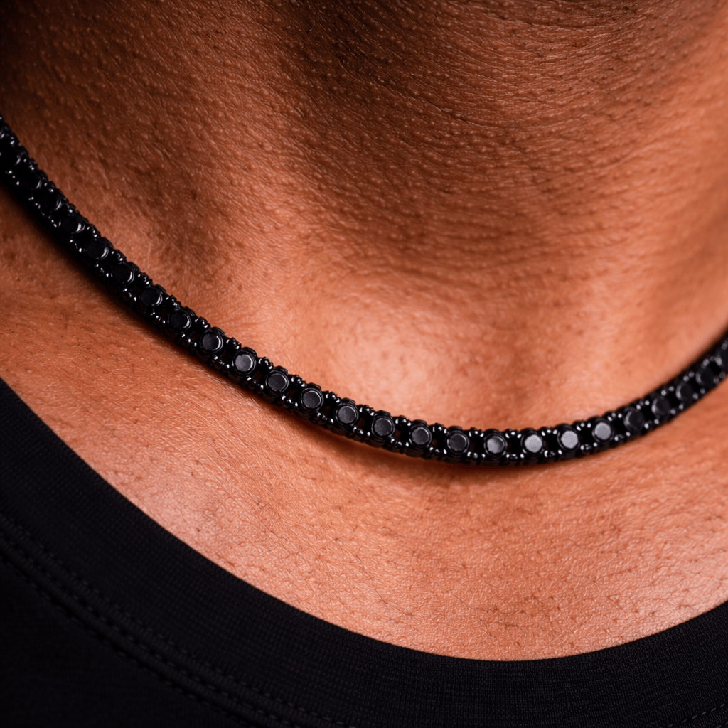 18k Black Onyx Tennis Chain