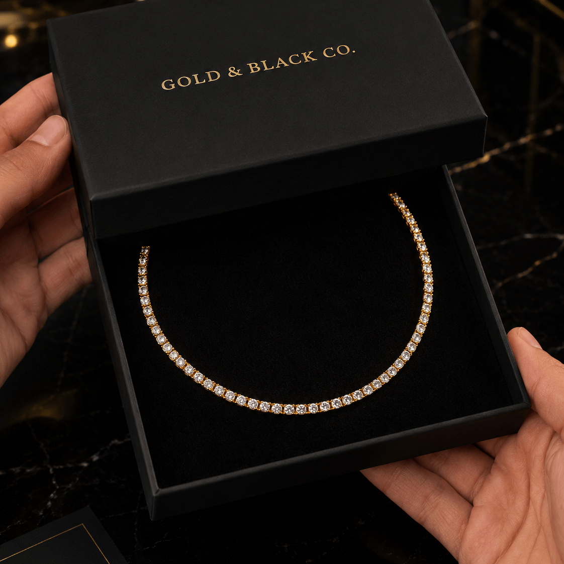 18k Gold Diamond Tennis Chain