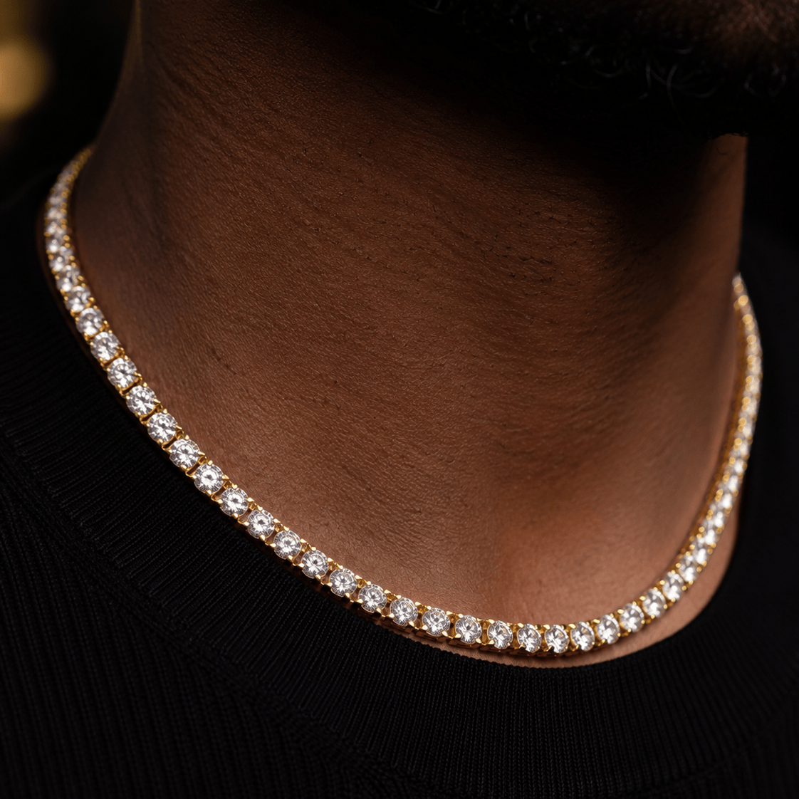 18k Gold Diamond Tennis Chain
