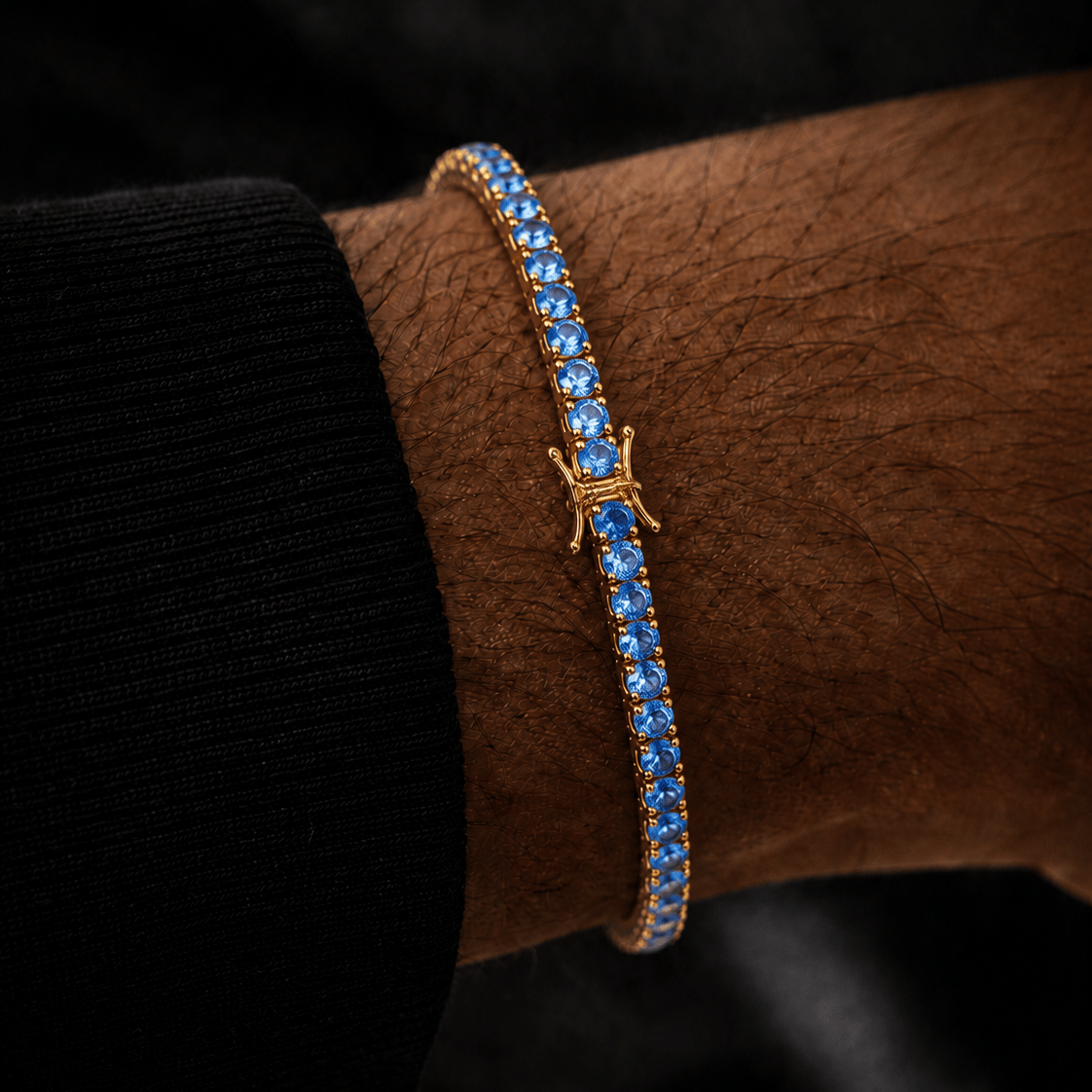 18k Gold Topaz Tennis Bracelet
