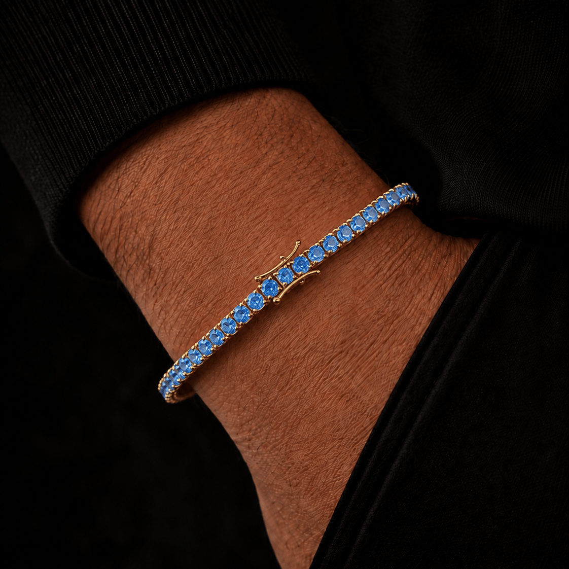 18k Gold Topaz Tennis Bracelet