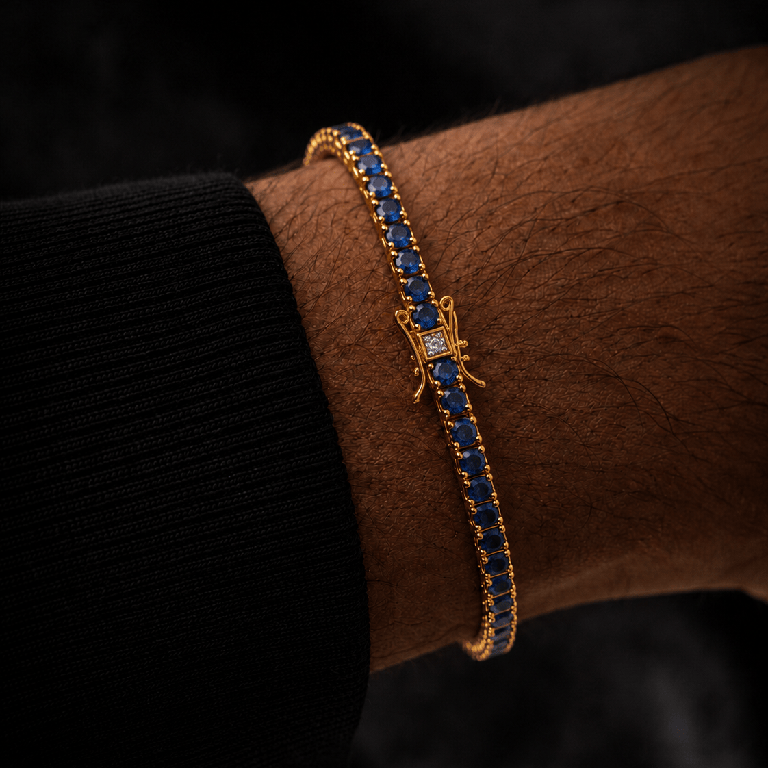 18k Gold Sapphire Tennis Bracelet