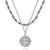 Compass Necklace Set (White Gold)