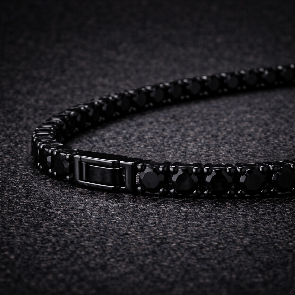 18k Onyx Black Tennis Bracelet