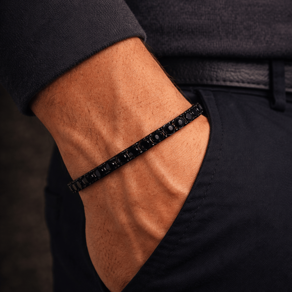 18k Onyx Black Tennis Bracelet