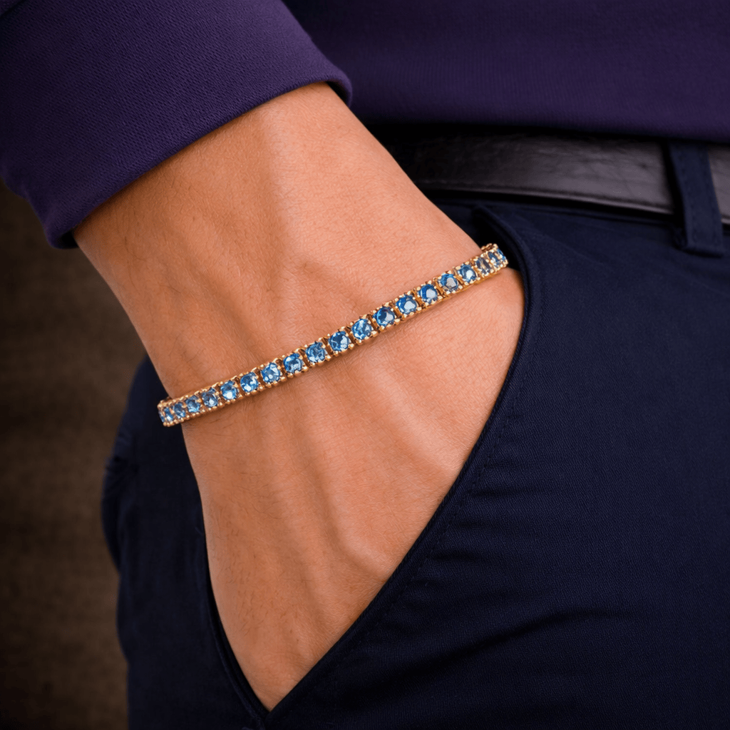 18k Gold Topaz Tennis Bracelet