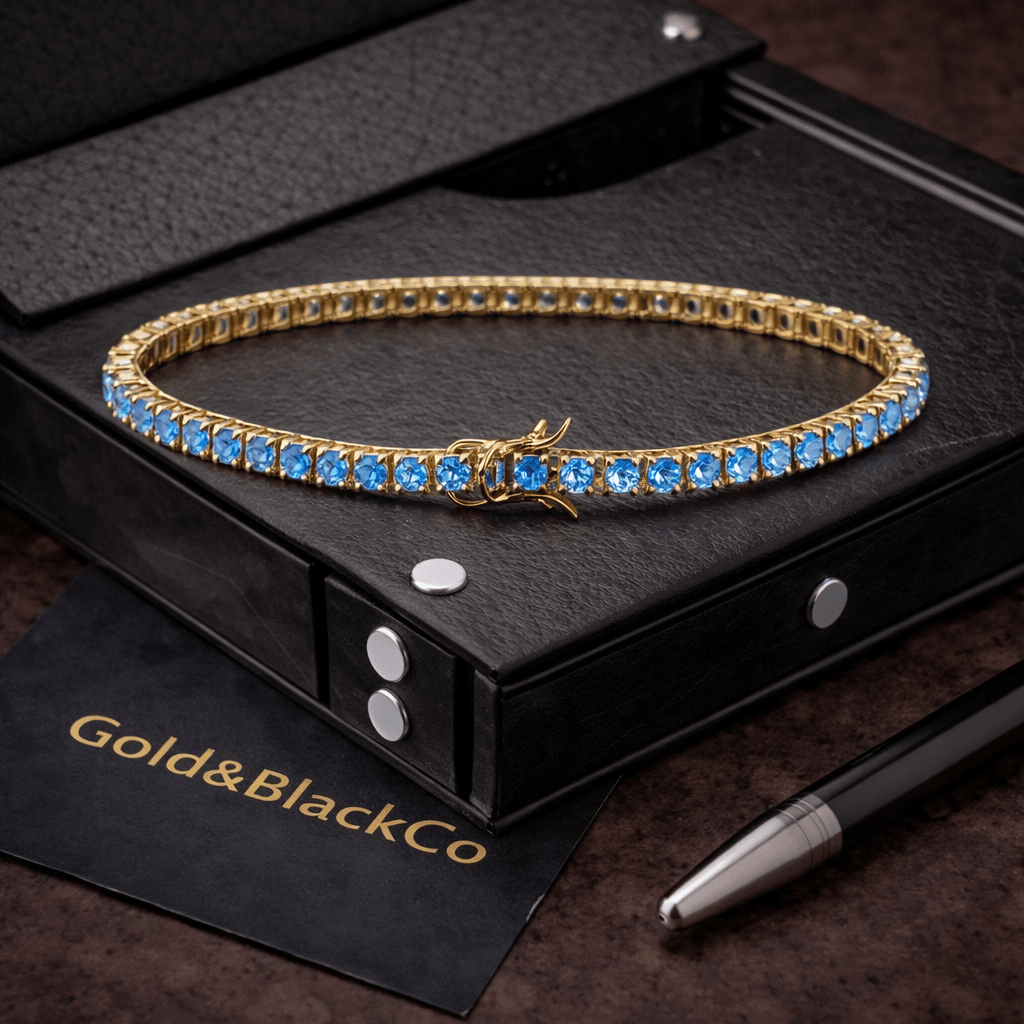 18k Gold Topaz Tennis Bracelet
