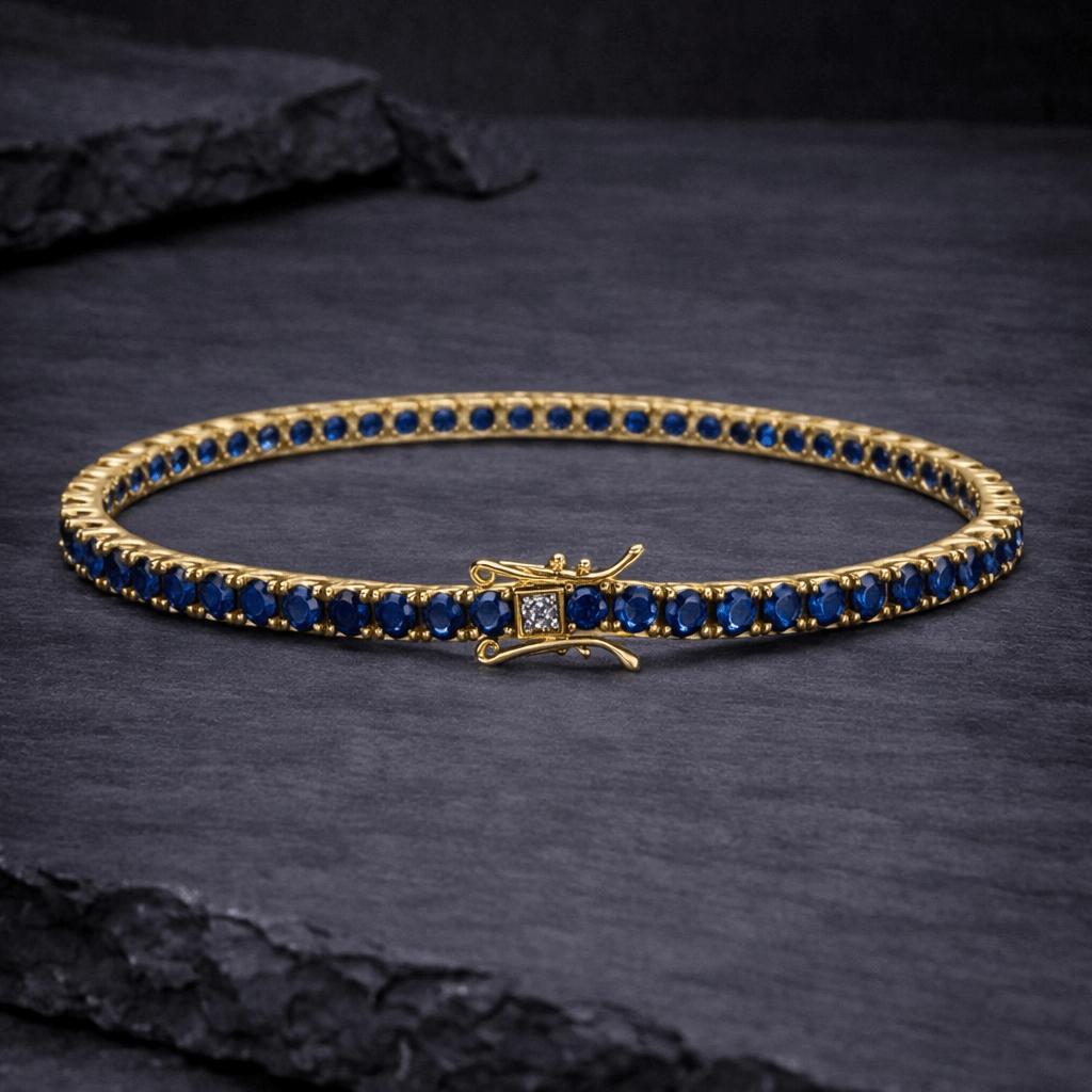 18k Gold Sapphire Tennis Bracelet