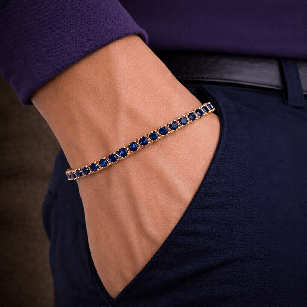 18k Gold Sapphire Tennis Bracelet