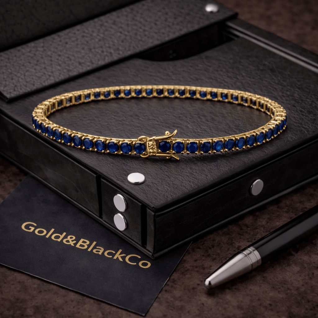 18k Gold Sapphire Tennis Bracelet