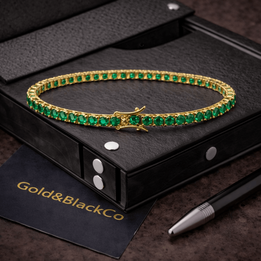 18k Gold Emerald Tennis Bracelet