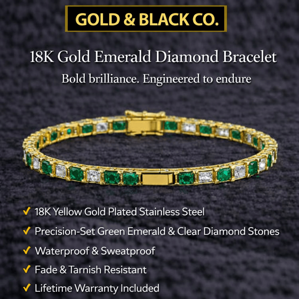 18k Gold Two Stone Tennis Bracelet