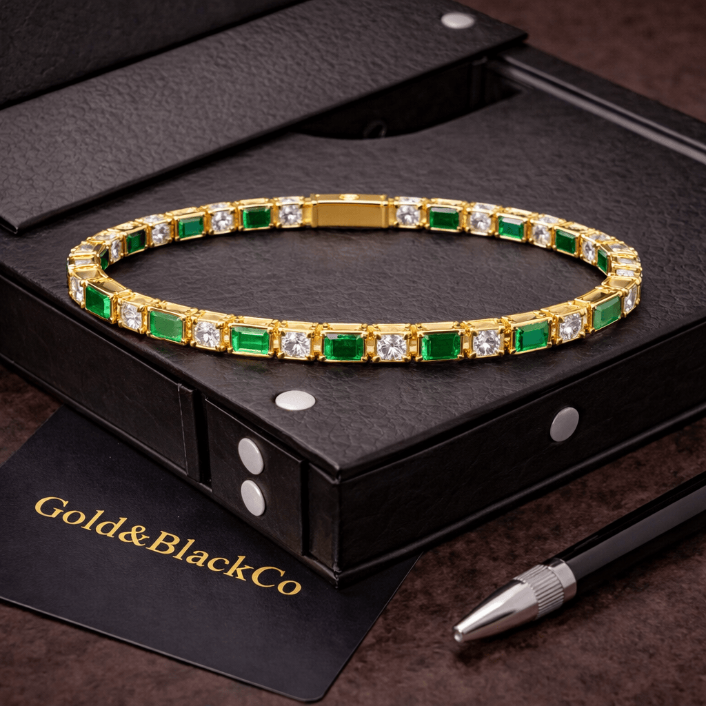 18k Gold Two Stone Tennis Bracelet