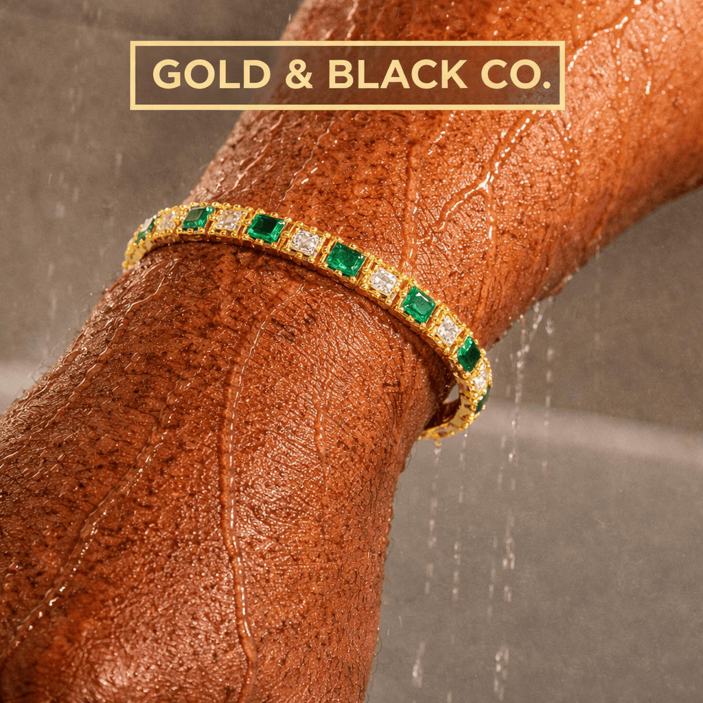 18k Gold Two Stone Tennis Bracelet