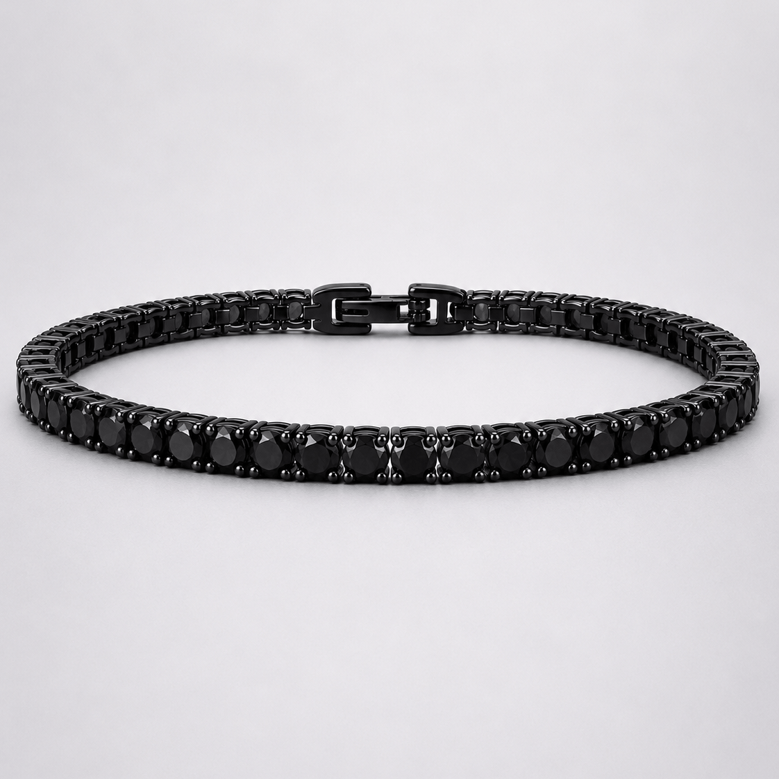 18k Black Onyx Tennis Bracelet