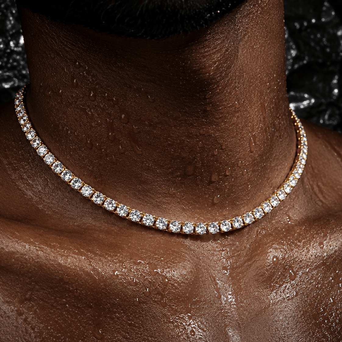 18k Gold Diamond Tennis Chain