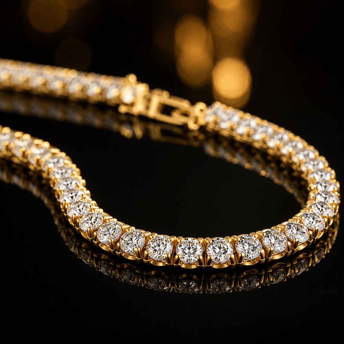 18k Gold Diamond Tennis Chain