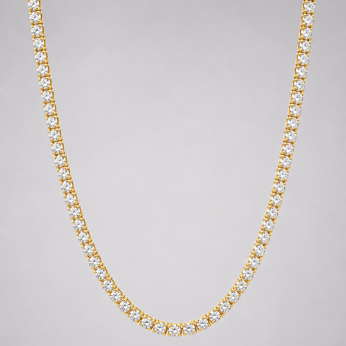 18k Gold Diamond Tennis Chain