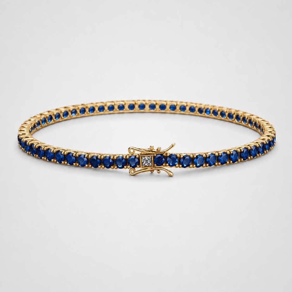 18k Gold Sapphire Tennis Bracelet