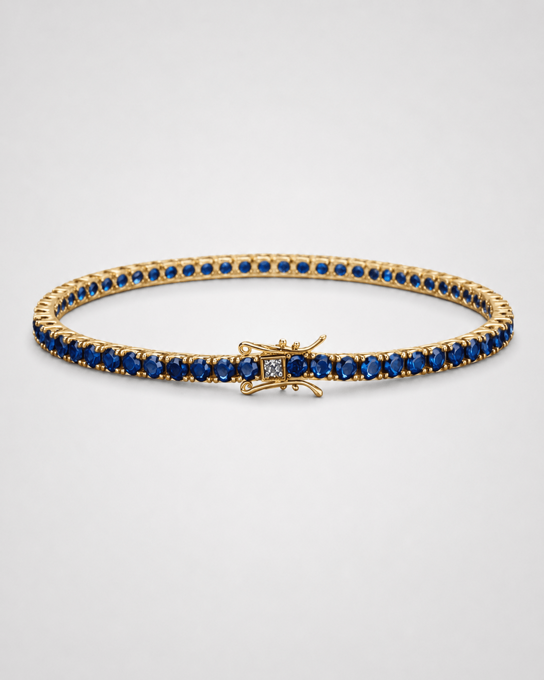 18k Gold Sapphire Tennis Bracelet