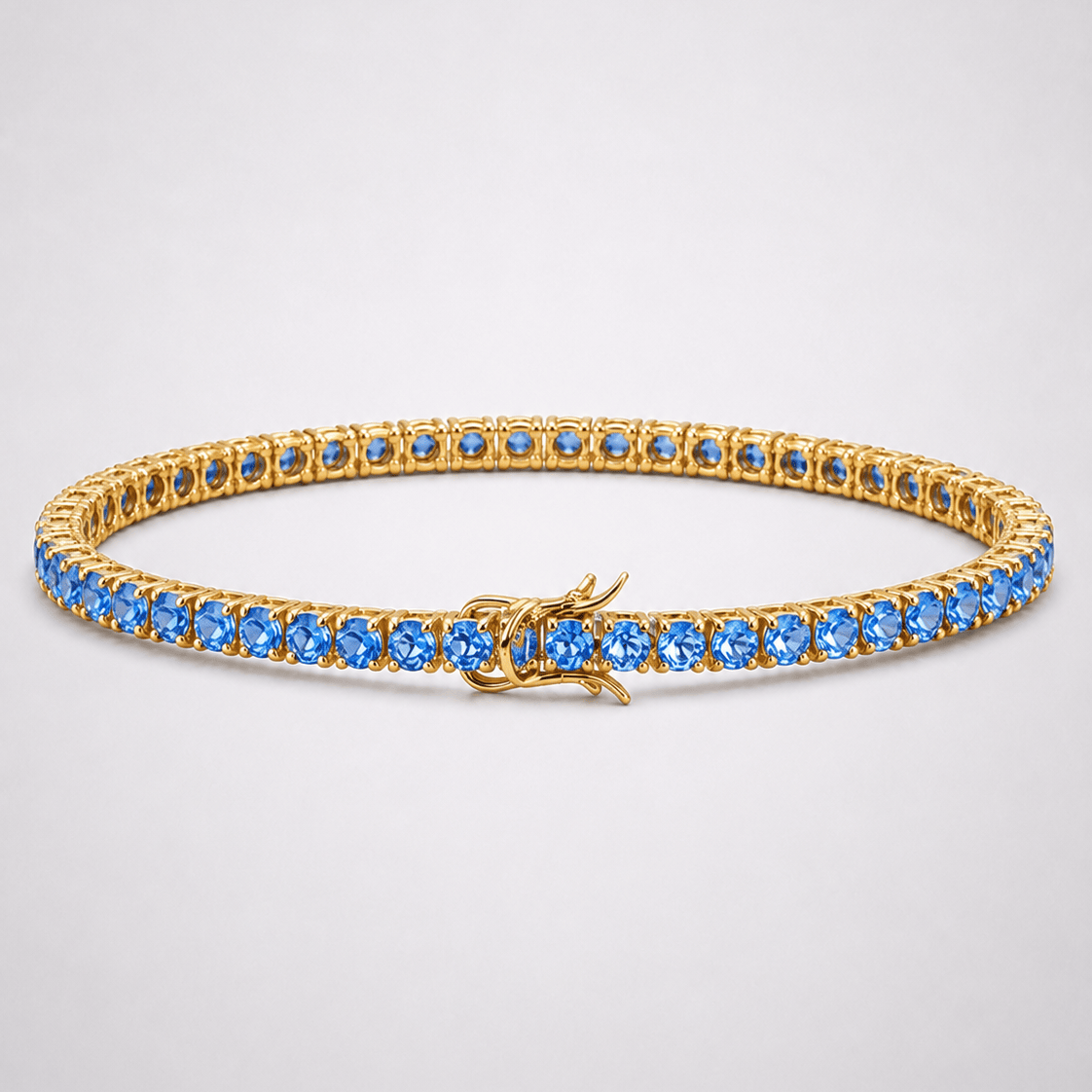 18k Gold Topaz Tennis Bracelet