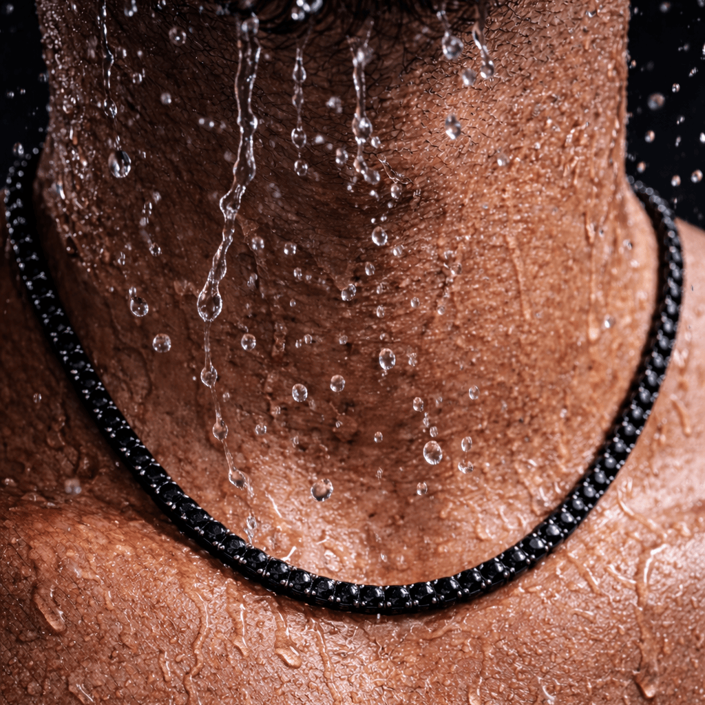 18k Black Onyx Tennis Chain