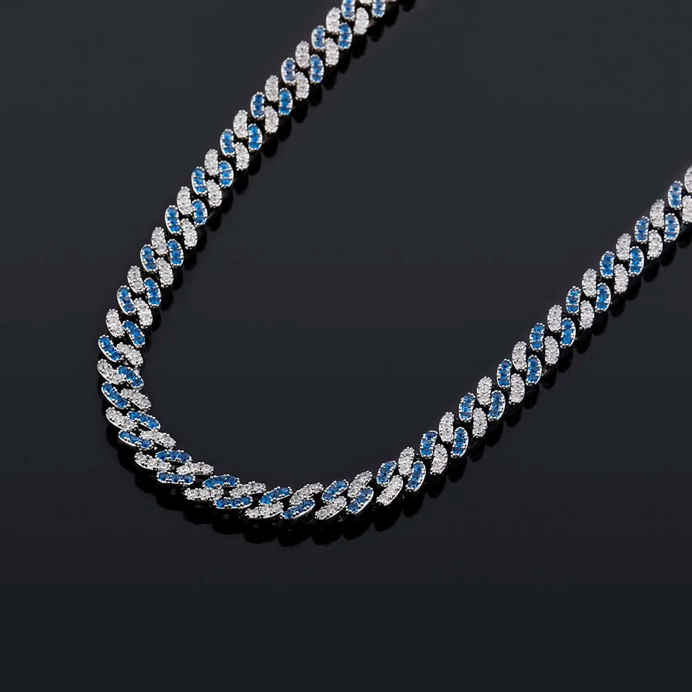 8MM Blue Diamond Cuban Chain