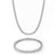 Tennis Chain Set (White Gold)