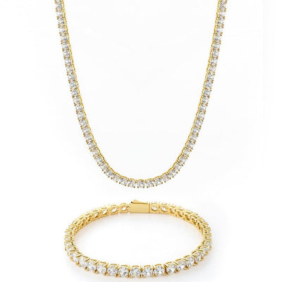 Tennis Chain Set (Gold)