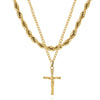 Cross Necklace Set (Gold)