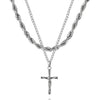 Cross Necklace Set (White Gold)