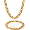 Cuban Chain 8mm Set (Gold)