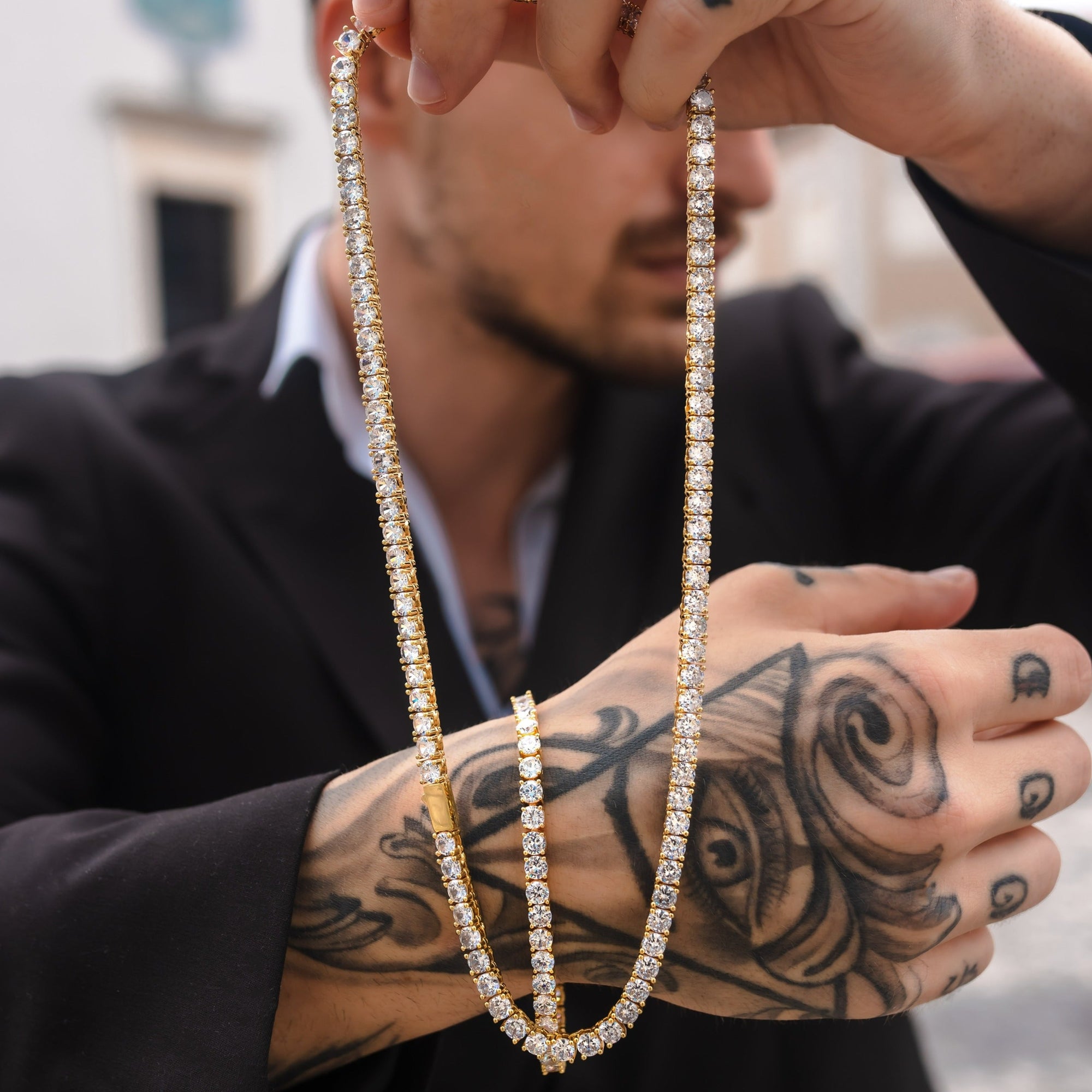 Tennis Chain Set (Gold)