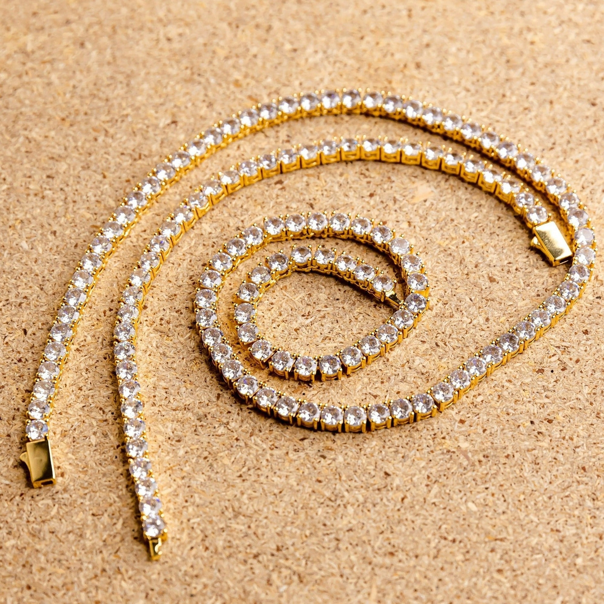 Tennis Chain Set (Gold)