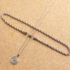 Compass Necklace Set (White Gold)