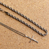 Cross Necklace Set (White Gold)