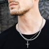 Cross Necklace Set (White Gold)