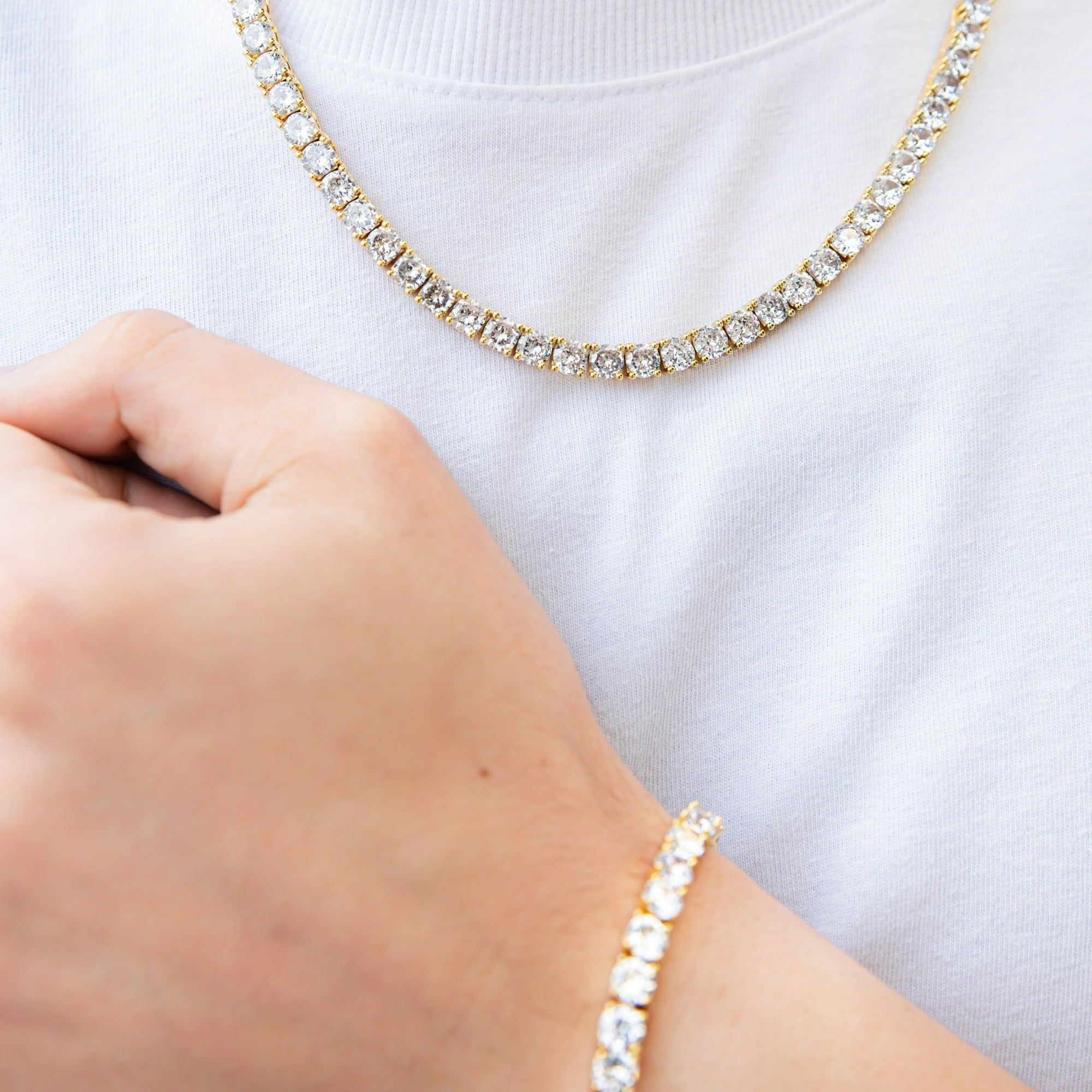 Tennis Chain Set (Gold)